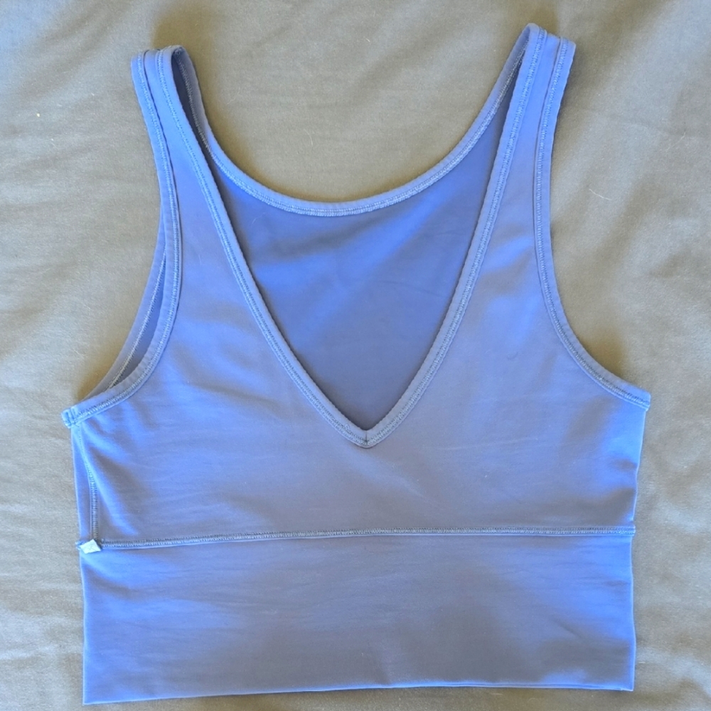 Lululemon Blue V-Neck Sports Bra